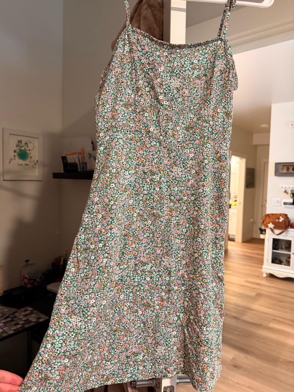 Green Floral Midi Dress